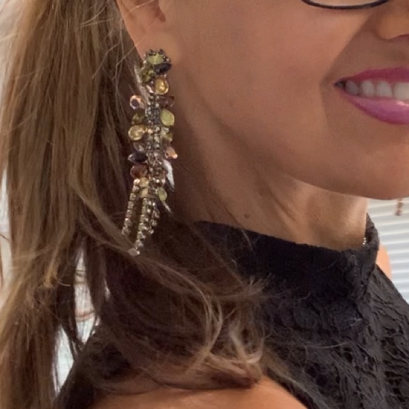 Zara Drop Rhinestone Earrings - Picture 5 of 5